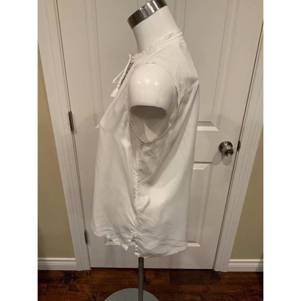 Go by Go Silk Go Hippie Tie Neck Silk Top w/ Floral Embroidery, Size S NWT $328 - Picture 6 of 8